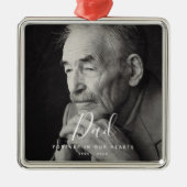 カスタム写真パーソナライズされた死 メタルオーナメント (正面)