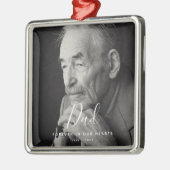 カスタム写真パーソナライズされた死 メタルオーナメント (左)