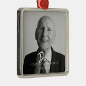 カスタム写真パーソナライズされた死 メタルオーナメント (右)