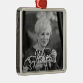 カスタム写真パーソナライズされた死 メタルオーナメント (右)