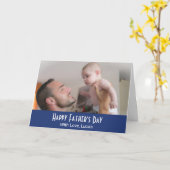 カスタム写真パーソナライズされた父のデイカード カード (黄色い花)