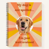 カスタム写真パーソナライズされた犬の恋人ギフト ノートブック (正面)