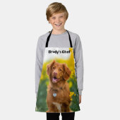 カスタム写真パーソナライズされた自分の子供を作成 エプロン (着用した状態)