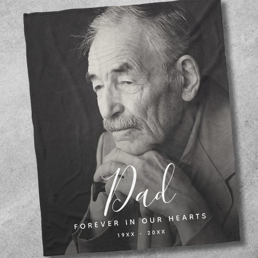 カスタム写真パーソナライズされた記念パパ フリースブランケット