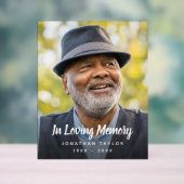 カスタム写真パーソナライズされた追悼式 アクリルサイン (ニュートラル)