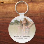 カスタム写真パーソナライズされた追悼式 キーホルダー (正面)