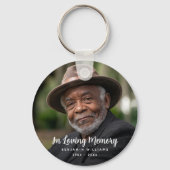 カスタム写真パーソナライズされた追悼式 キーホルダー (正面)