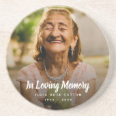 カスタム写真パーソナライズされた追悼式 コースター (正面)