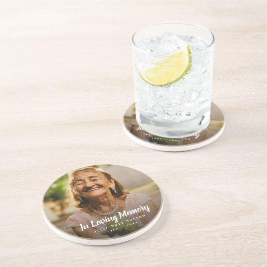 カスタム写真パーソナライズされた追悼式 コースター (側面)