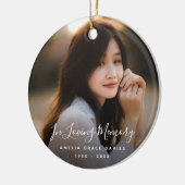 カスタム写真パーソナライズされた追悼式 セラミックオーナメント (左)