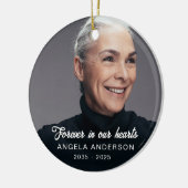 カスタム写真パーソナライズされた追悼式 セラミックオーナメント (左)