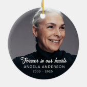 カスタム写真パーソナライズされた追悼式 セラミックオーナメント (裏面)