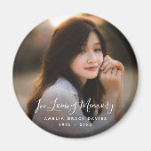カスタム写真パーソナライズされた追悼式 マグネット (正面)