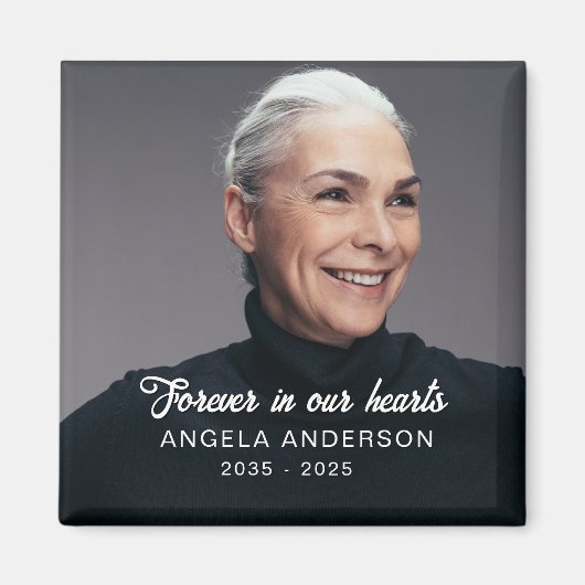カスタム写真パーソナライズされた追悼式 マグネット (正面)