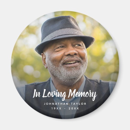 カスタム写真パーソナライズされた追悼式 マグネット (正面)