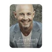 カスタム写真パーソナライズされた追悼式 マグネット (縦)
