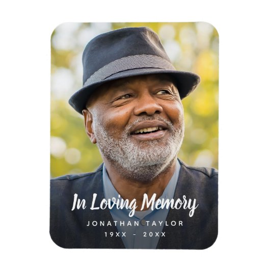 カスタム写真パーソナライズされた追悼式 マグネット (縦)