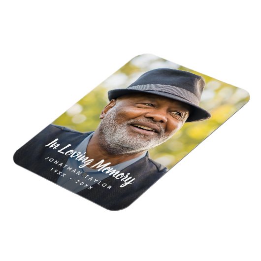 カスタム写真パーソナライズされた追悼式 マグネット (左側)