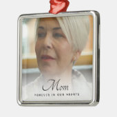 カスタム写真パーソナライズされた追悼式 メタルオーナメント (左)