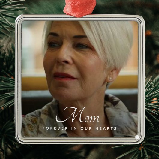 カスタム写真パーソナライズされた追悼式 メタルオーナメント