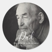 カスタム写真パーソナライズされた追悼式 ラウンドシール (正面)