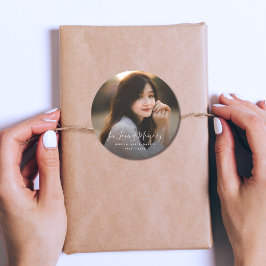 カスタム写真パーソナライズされた追悼式 ラウンドシール