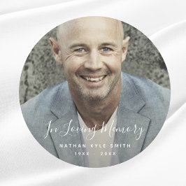 カスタム写真パーソナライズされた追悼式 ラウンドシール