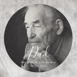 カスタム写真パーソナライズされた追悼式 ラウンドシール