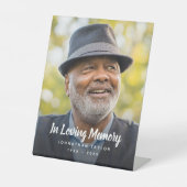 カスタム写真パーソナライズされた追悼式 台座サイン (正面)