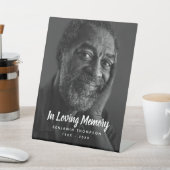 カスタム写真パーソナライズされた追悼式 台座サイン (インサイチュ)