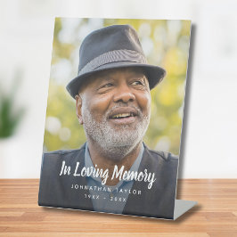 カスタム写真パーソナライズされた追悼式 台座サイン