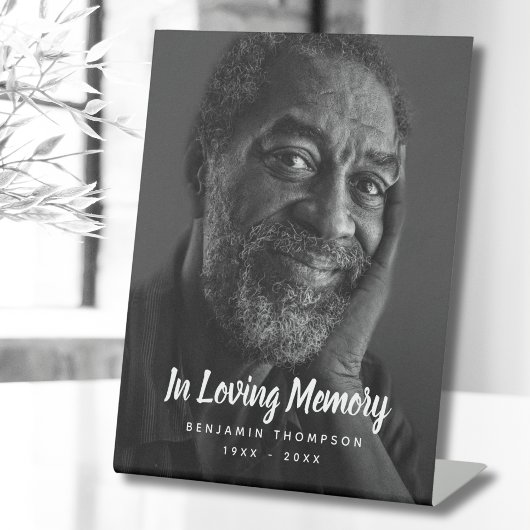 カスタム写真パーソナライズされた追悼式 台座サイン