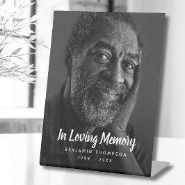 カスタム写真パーソナライズされた追悼式 台座サイン