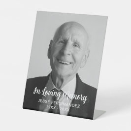 カスタム写真パーソナライズされた追悼式 台座サイン