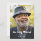 カスタム写真パーソナライズされた追悼式 招待状 (正面)