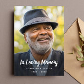 カスタム写真パーソナライズされた追悼式 招待状