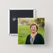 カスタム写真パーソナライズされた追悼式 缶バッジ (正面&裏面)