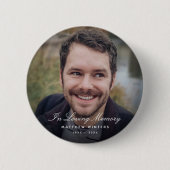 カスタム写真パーソナライズされた追悼式 缶バッジ (正面)