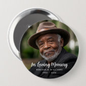 カスタム写真パーソナライズされた追悼式 缶バッジ (正面&裏面)