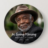カスタム写真パーソナライズされた追悼式 缶バッジ (正面)