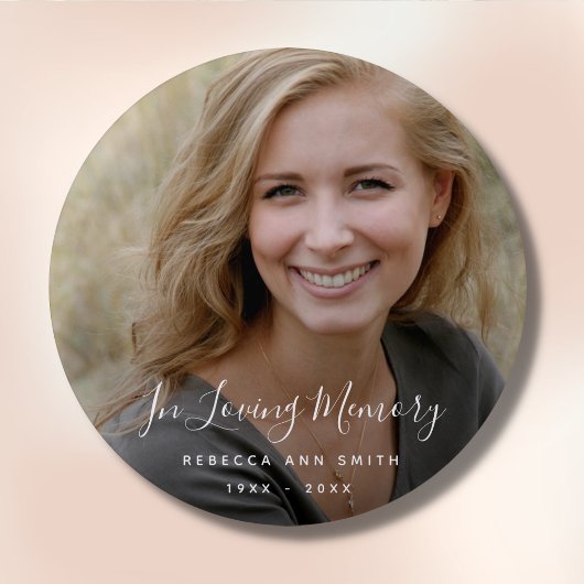 カスタム写真パーソナライズされた追悼式 缶バッジ