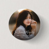 カスタム写真パーソナライズされた追悼式 缶バッジ (正面)