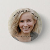 カスタム写真パーソナライズされた追悼式 缶バッジ (正面)