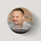 カスタム写真パーソナライズされた追悼碑 缶バッジ (正面)