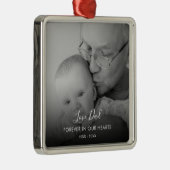 カスタム写真パーソナライズされた追死メタルホーン メタルオーナメント (右)