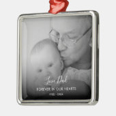 カスタム写真パーソナライズされた追死メタルホーン メタルオーナメント (左)