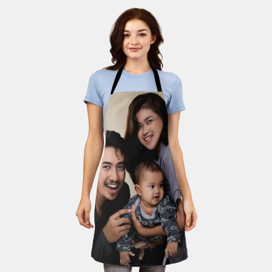 カスタム写真パーソナライズされた エプロン (着用した状態)