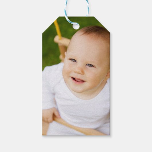 カスタム写真パーソナライズされた ギフトタグ (正面)