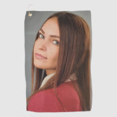 カスタム写真パーソナライズされた ゴルフタオル (正面)