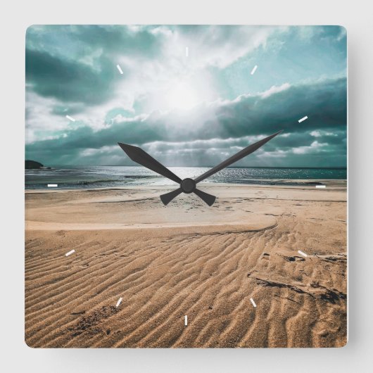 カスタム写真パーソナライズされた スクエア壁時計 (正面)